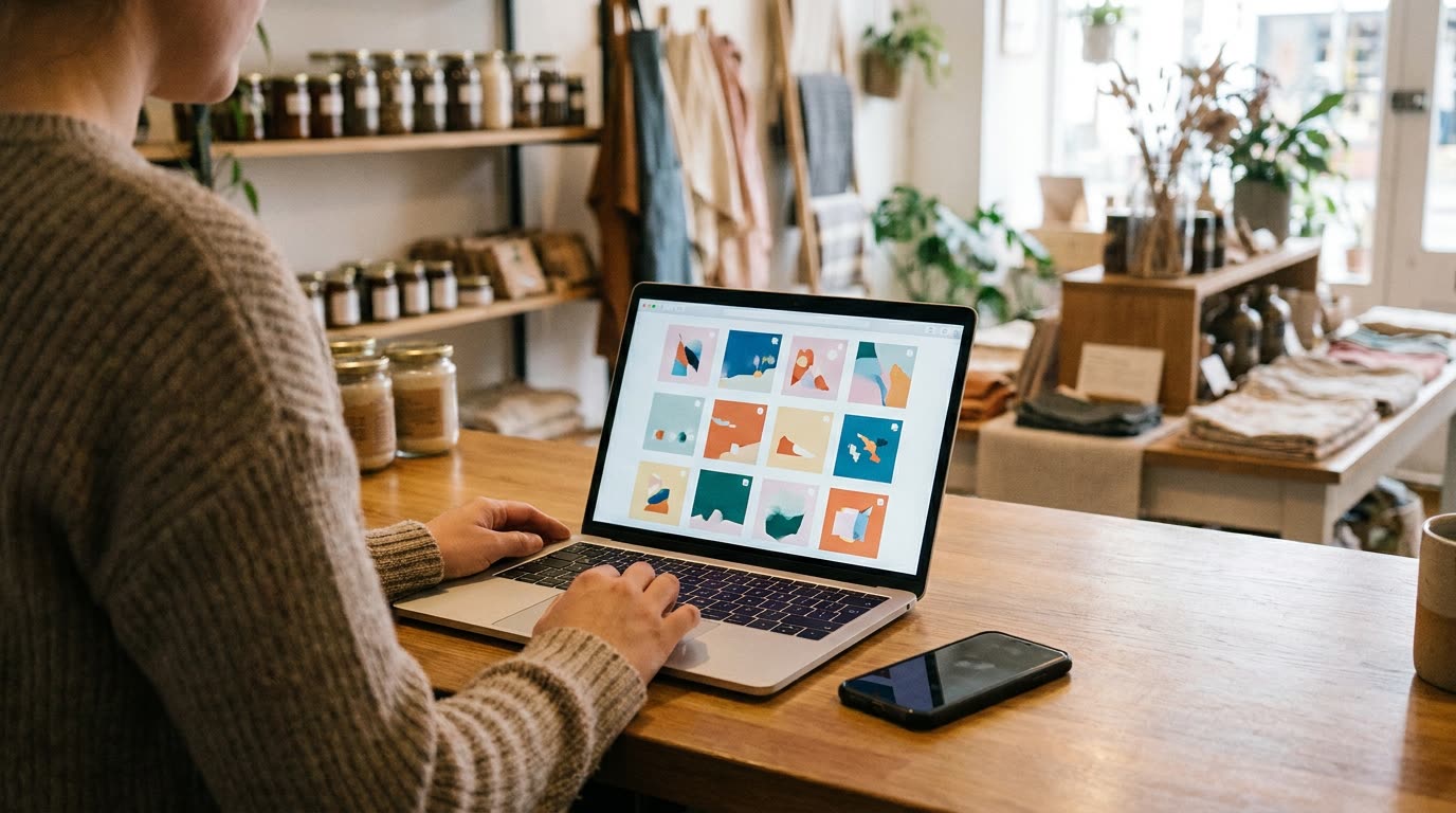 Small business owner managing every social channel from a single dashboard instead of five phone apps